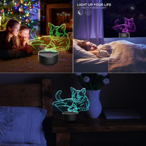 Cat Night Light Lamp, Night Light Lamp, Light Lamp, 3D Night Lamp, Cat Night Light