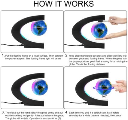 Magnetic Levitation Floating Globe,World Map Decor,World Map,Floating Globe,Magnetic Levitation