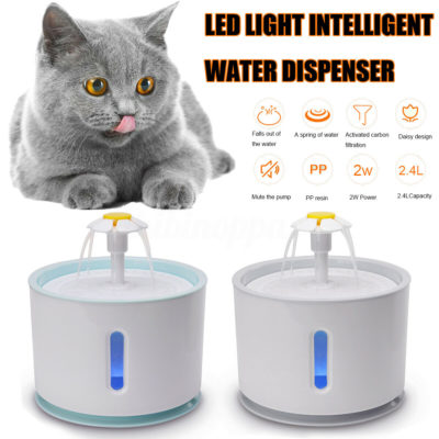 Fountain with LED Light,LED Light,Automatic Water Fountain,Water Fountain,Pet Automatic Water Fountain with LED Light