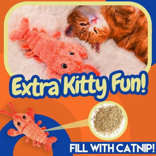 Скачаща играчка за котка от омар, играчка за котка от омар, скачаща омара, играчка за котка