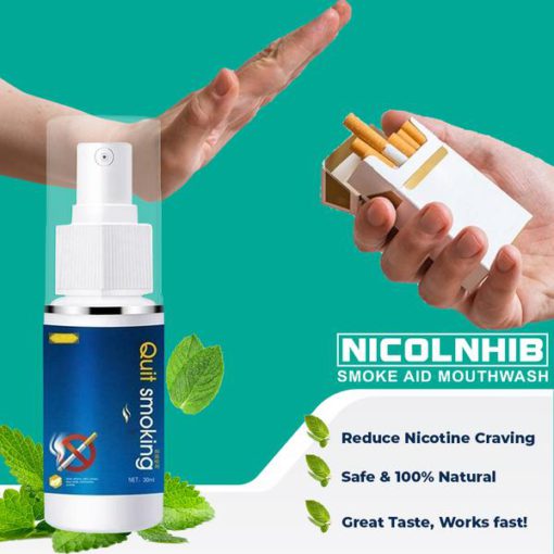 Ополаскиватель для полости рта NicoInhib Smoke Aid, Средство для полоскания рта от дыма, Средство от дыма, Ополаскиватель для полости рта