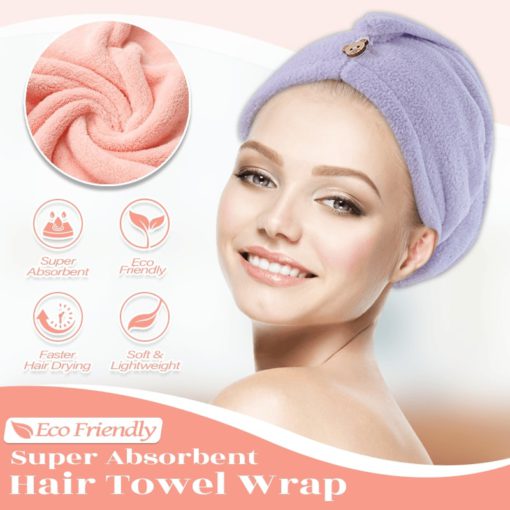 Екологично чиста супер абсорбираща кърпа за коса, екологична, абсорбираща кърпа за коса, хавлиена кърпа за коса, кърпа за коса