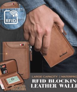 Large Capacity Waterproof RFID Blocking Leather Wallet,RFID Blocking Leather Wallet,Blocking Leather Wallet,Leather Wallet,Large Capacity