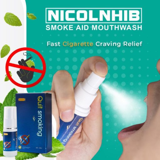 NicoInhib Mutes skalošanas līdzeklis pret dūmiem, Mutes skalošanas līdzeklis pret dūmiem, Mutes skalošanas līdzeklis