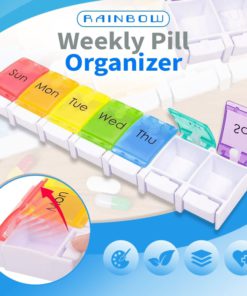 Rainbow Weekly Pill Organizer,Weekly Pill Organizer,Pill Organizer,Rainbow Weekly Pill,Weekly Pill