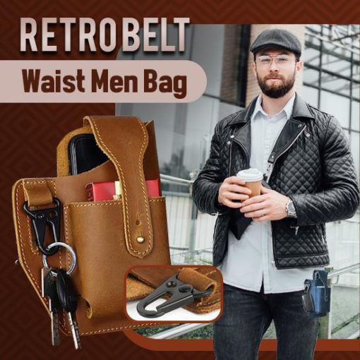 Retro Belt Waist Men Bag,Belt Waist Men Bag,Waist Men Bag,Men Bag