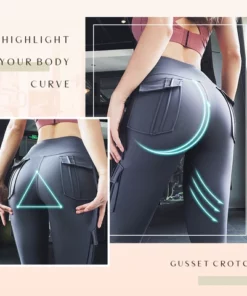 Multi Pockets Stretchy Yoga Pants,Stretchy Yoga Pants,Yoga Pants