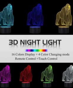 Gorilla Lamp,3D Illusion LED