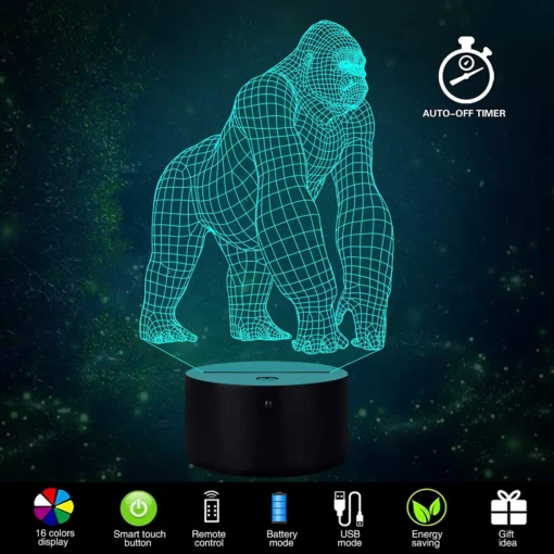Gorilla Lamp, 3D Illusion LED