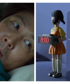 Bullet Firing,Doll Alarm Clock,Alarm Clock,Squid Game,Squid Game Automatic Bullet Firing Doll Alarm Clock