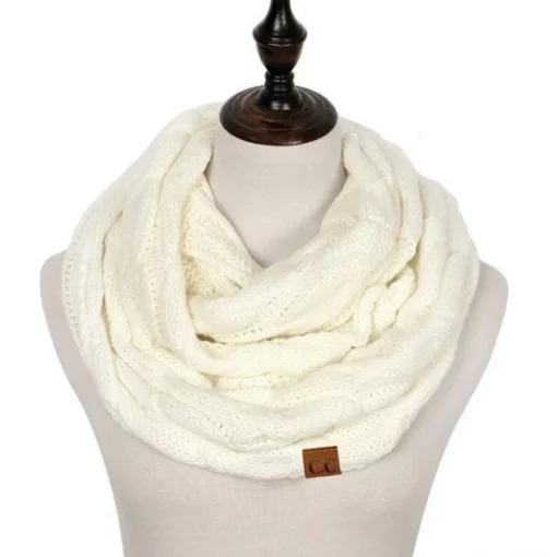 Cable Knit Infinity Scarf, Dharka aan dhammaadka lahayn ee loo yaqaan 'Knit Infinity Scarf', Cable Knit, Infinity Knit