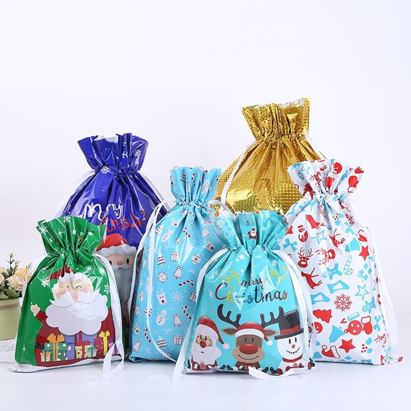 Christmas Drawstring Gift Bag Pack - Best Price - MOLOOCO
