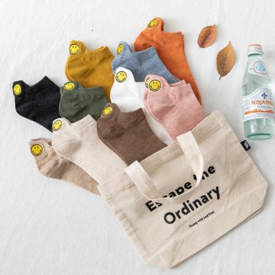 Heel Socks,Cute Smiling Heel Socks