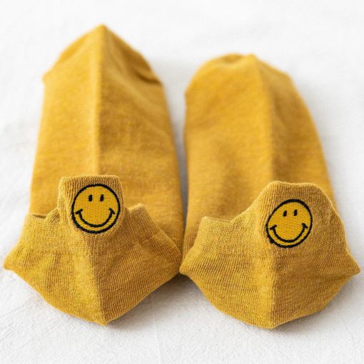 Calcetines de tacón, bonitos calcetines de tacón sonrientes