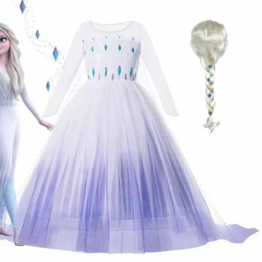 Fantasia de Rainha para Crianças, Princesa Elsa, Princesa Frozen Elsa, Fantasia para Crianças