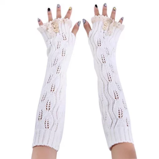 Gestrickte fingerlose Handschuhe,Fingerlose Handschuhe
