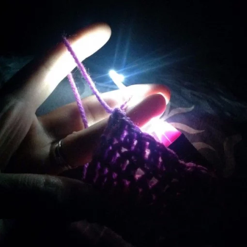 Cangkuk Crochet Ringan LED, Cangkuk Crochet Ringan, Cangkuk Crochet, Rangkai Ringan