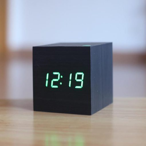 Digital Wood Clock, Wood Clock, Modern Digital