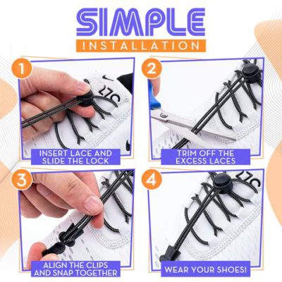 No Tie Stretching Lock Shoelaces,Lock Shoelaces,No Tie Stretching