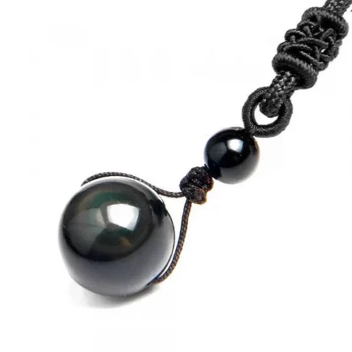 Necklace Obsidian, Crystal Do bhoireannaich
