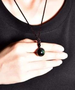Obsidian Necklace,Crystal For Women