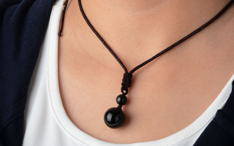 This Obsidian Necklace Will Keep Her From Evil Eye and Bad Vibes: