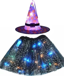 Light Up Witch Costume,Kids LED Light,Witch Costume,Costume for Halloween