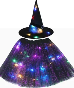 Light Up Witch Costume,Kids LED Light,Witch Costume,Costume for Halloween