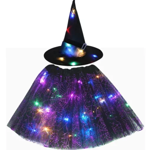 Light Up Witch Costume, Kids LED Light, Witch Costume, Costume alang sa Halloween