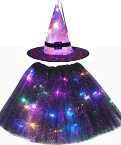 Light Up Witch Costume,Kids LED Light,Witch Costume,Costume for Halloween