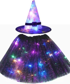 Light Up Witch Costume,Kids LED Light,Witch Costume,Costume for Halloween