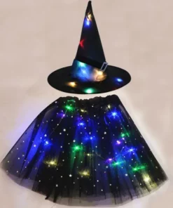 Light Up Witch Costume,Kids LED Light,Witch Costume,Costume for Halloween