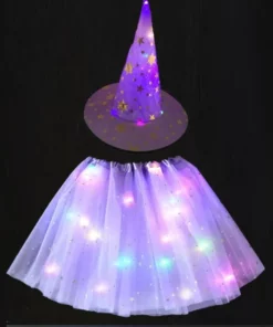 Light Up Witch Costume,Kids LED Light,Witch Costume,Costume for Halloween