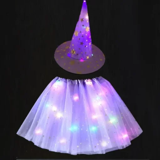 Light Up Witch Costume, Kids LED Light, Witch Costume, Costume for Halloween