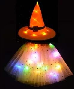 Light Up Witch Costume,Kids LED Light,Witch Costume,Costume for Halloween