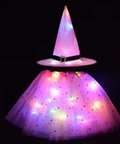 Light Up Witch Costume,Kids LED Light,Witch Costume,Costume for Halloween