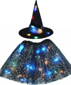 Light Up Witch Costume,Kids LED Light,Witch Costume,Costume for Halloween