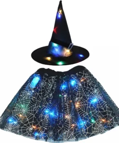Light Up Witch Costume,Kids LED Light,Witch Costume,Costume for Halloween