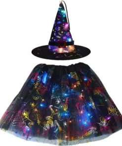 Light Up Witch Costume,Kids LED Light,Witch Costume,Costume for Halloween
