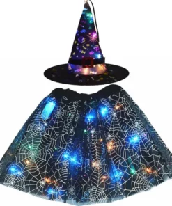 Light Up Witch Costume,Kids LED Light,Witch Costume,Costume for Halloween