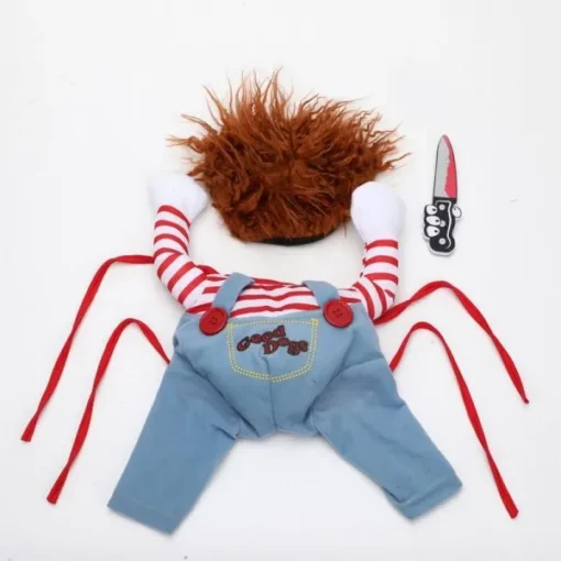 Costume da cane Chucky, Costume da cane, Cane Chucky, Bambola Deady di Halloween, Halloween