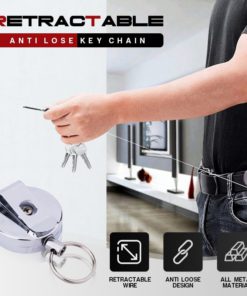 Key Ring,Retractable Anti Lose Key Ring