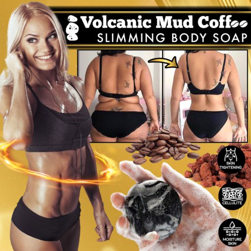Volcanic Mud Coffee Slimming Body Soap, Volcanic Mud Coffee, Slimming Body Soap