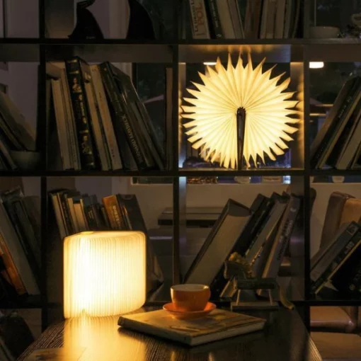 Wood Book, Book Lamp, Wood Book Lamp