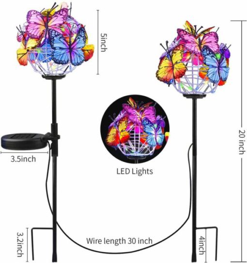 Stake Lights,Butterfly Stake,Solar Butterfly,Solar Butterfly Stake Lights
