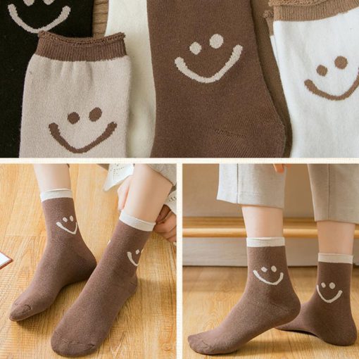 Sorriso adorabile, calzini di cotone, calzini di cotone con viso adorabile