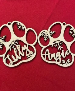Dog Paw Ornament,Paw Ornament,Christmas Dog Paw,Dog Paw,Christmas Dog Paw Ornament
