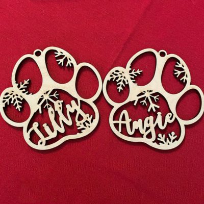 Dog Paw Ornament,Paw Ornament,Christmas Dog Paw,Dog Paw,Christmas Dog Paw Ornament
