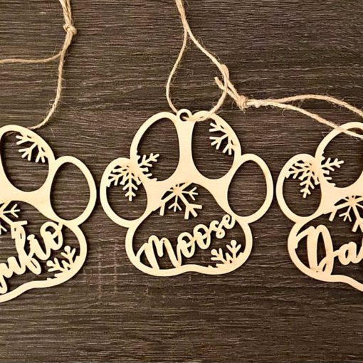 Ornament za pseću šapu, ukras za šapu, Božićni ukras za pseću šapu, pseću šapu, Božićni ukras za pseću šapu