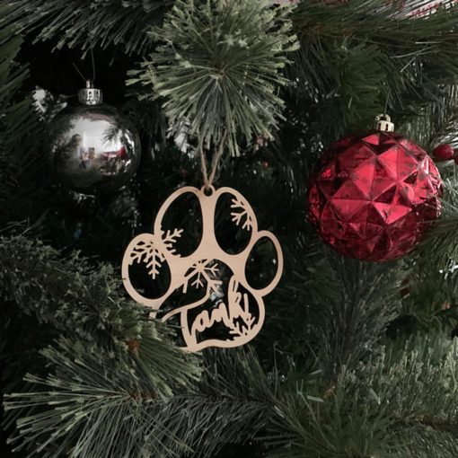 Ornament za pseću šapu, ukras za šapu, božićni ukras za pseću šapu, pseću šapu, božićni ukras za pseću šapu